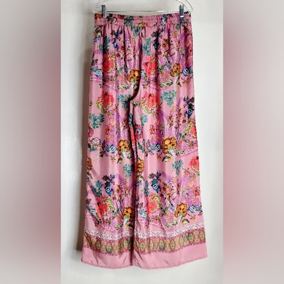 T TAHARI FLORAL PLAZZO PANTS - Picture 2 of 6